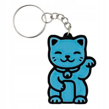 Maneki Neko Lucky Cat 3D privjesak za ključeve FLUORESCENTNI privjesak za ključeve JP