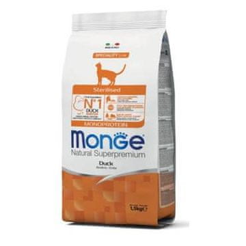 Monge sterilizirana monoproteinska suha hrana za mačke s patkom 1,5 kg
