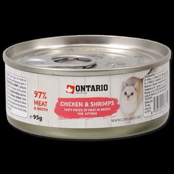 Ontario CAT Adult piletina i komadići škampa 95 g