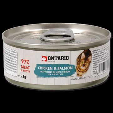 Ontario CAT Adult piletina i komadići lososa 95 g