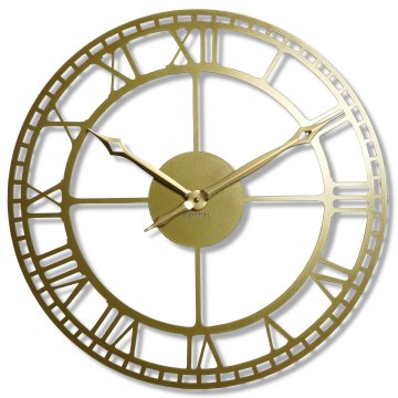 Flexistyle Zlatni metalni retro zidni sat 50 cm