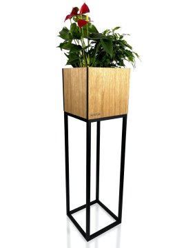 Flexistyle LOFT FIORINO stalak za cvijeće od hrasta 22x22x80 cm