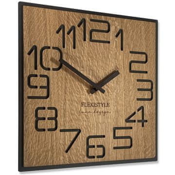 Flexistyle Zidni sat od hrastovine DIGITS za dnevni boravak, 40 cm