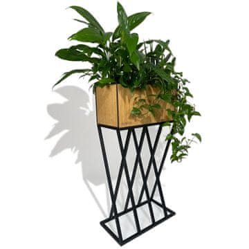 Flexistyle Stalak za biljke od hrasta u potkrovlju 42x22x80 cm