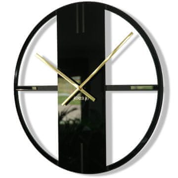 Flexistyle Jedinstveni crni metalni zidni sat 50 cm
