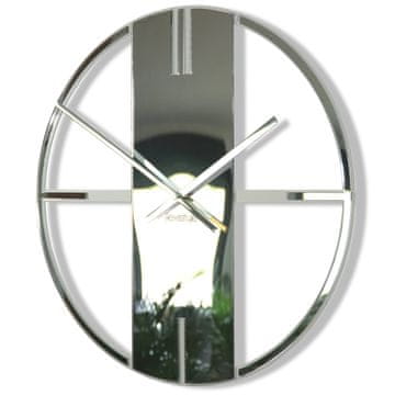 Flexistyle Jedinstveni metalni zidni sat s ogledalom 50 cm