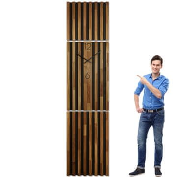 Flexistyle Zidna ploča od hrasta, letvičasti sat 250x58cm