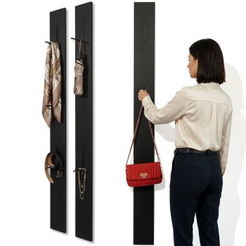 Flexistyle Drvena vješalica za odjeću SLIM crna