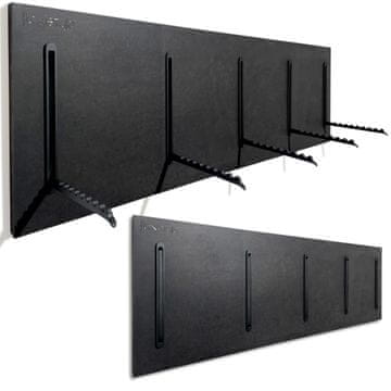 Flexistyle Crna vješalica za odjeću 25x80cm za jakne