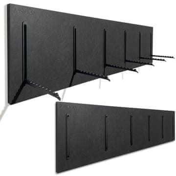 Flexistyle Crna vješalica za odjeću 25x100cm za jakne