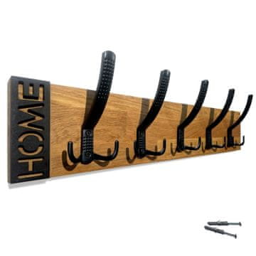 Flexistyle Moderna zidna vješalica za odjeću od hrasta, 60 cm