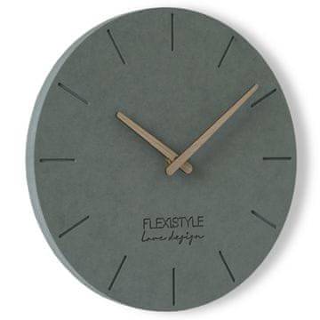 Flexistyle Zidni sat za dnevni boravak EKO 30cm sivi
