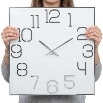 Flexistyle Veliki bijeli DIGIT zidni sat 50 cm