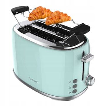 Cecotec Toast&Taste 1000 Retro dvostruki plavi toster