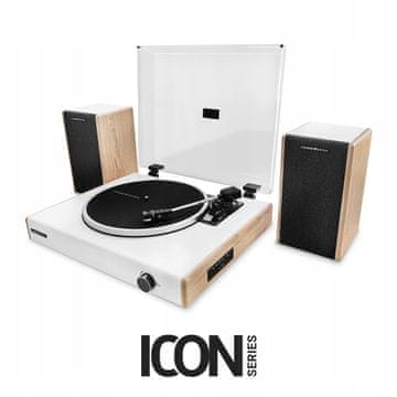 Energy Sistem Retro gramofon s Bluetooth zvučnicima Woodspin 40W drvo