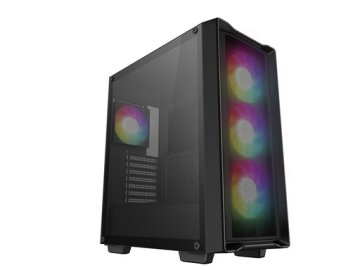 DEEPCOOL CC560 MESH V2 računalna kućišta, ATX, midi-tower, ARGB, kaljeno staklo, crna