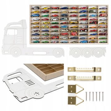 POLICA ZA AUTOMOBILE HOT WHEELS, 80 MJESTA ZA AUTOMOBILE, KAMIONE, UTOVARIVAČE