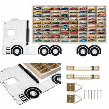 POLICA ZA AUTOMOBILE HOT WHEELS, 80 MJESTA ZA AUTOMOBILE, KAMIONE, UTOVARIVAČE