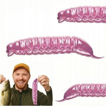 MAMAC ZA CRVE GUME LIBRA LURES GOLIATH 35mm VRUĆE RUŽIČASTE BEZ MIRISA 12 KOMADA