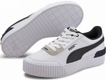 Puma Ženske cipele tenisice Carina Lift 36 Bijele crne kožne tenisice