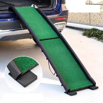 Sklopiva rampa za pse i mačke za automobile, zelena