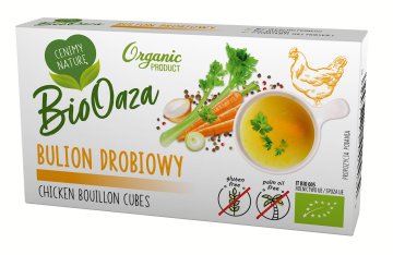 Organske kocke pileće juhe bez dodanog šećera, bez glutena, organske (6 x 11 g) 66 g