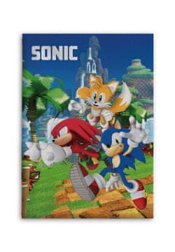 Jerry Fabrics Dječja flis deka SONIC THE HEDGEHOG 100 x 140 cm, navlaka