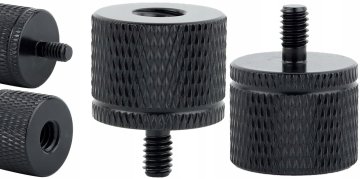 Adapter s redukcijskom čahurom od 1/4" na M4 tronožac, aluminijski, crni, 20 mm