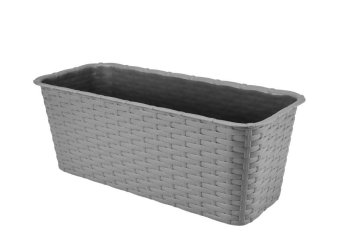 Galicja Balkonska tegla za cvijeće od ratana 40 cm siva VERDENIA