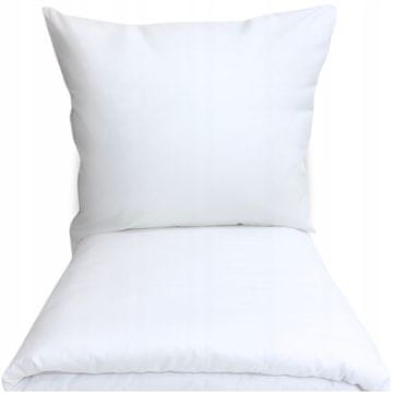 JEDNOBOJNI SET POSTELJINE 200x220 GLATKI 100% PAMUK SET OD 3 DIJELA BIJELI