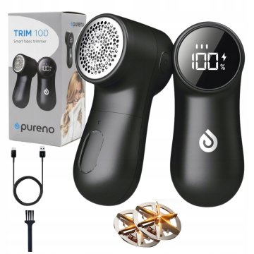 Pureno TRIM 100 električni brijač za odjeću, tkanine, pulovere, LCD, 3 brzine