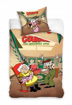 Carbotex Posteljina za psa Courage the Cowardly 160x200 70x80 Pamuk Licencirani
