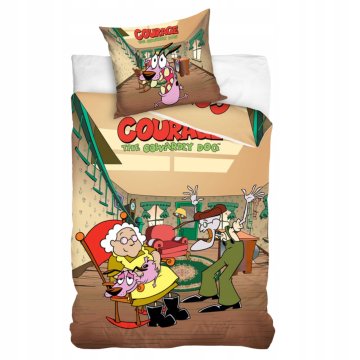 Carbotex Posteljina za psa Courage the Cowardly 140x200 70x90 Pamuk Licencirani