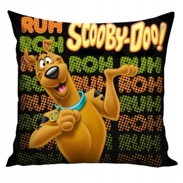 Carbotex Jastučnica s licencom Scooby-Dooa i psom na crnoj pozadini za ljubitelje crtića
