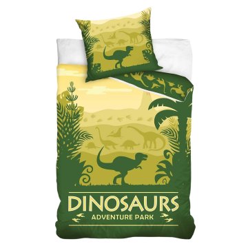 Carbotex Pamučna posteljina 140x200 Dinosauri Zeleni avanturistički park 70x90