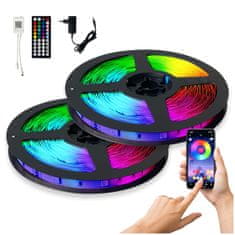 7 days Bake Rolls Šarena LED traka za pametni dom s aplikacijom za daljinsko upravljanje, treperi u ritmu glazbe, RGB 20m