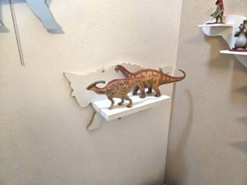Polica s dinosaurima i ankilosaurima