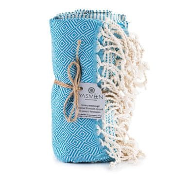 Premium plavi ručnik za hamam - Peshtemal