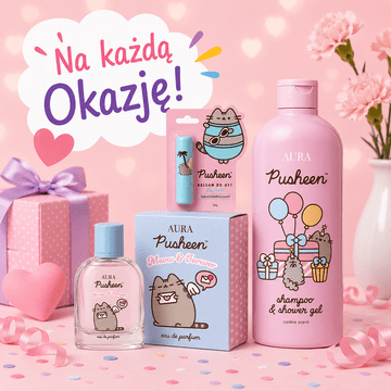 PUSHEEN poklon set - parfem 50 ml, ruž za usne, gel za tuširanje 500 ml