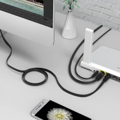 Orico PUG-C6B flat mrežni kabel LAN CAT6 RJ45 20m, crni