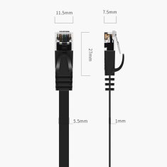 Orico PUG-C6B flat mrežni kabel LAN CAT6 RJ45 20m, crni