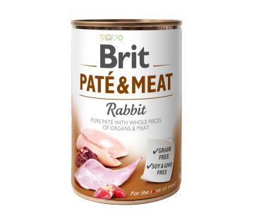 Brit Super Premium Mokra karma dla psa Adult PATE&MEAT Królik 400g