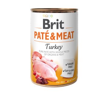 Brit Super Premium Mokra karma dla psa Adult PATE&MEAT Indyk 400g