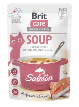 Brit Care Saszetka mokra karma dla kota Adult Sterilised Łosoś 75g