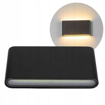 LED ZIDNA SVJETILJKA VANJSKA UNUTARNJA GORE I DOLJE MODNA 6W METALNA