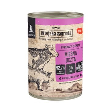 Wiejska Zagroda Mokra karma dla puppy Junior Wołowina Indyk 400g