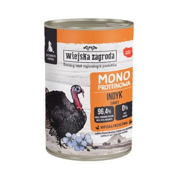 Wiejska Zagroda Mokra karma dla puppy Junior Monobiałkowa Indyk 400g