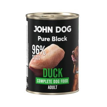 John Dog - Pure Black - Mono mokra karma dla psa Adult Kaczka 400g