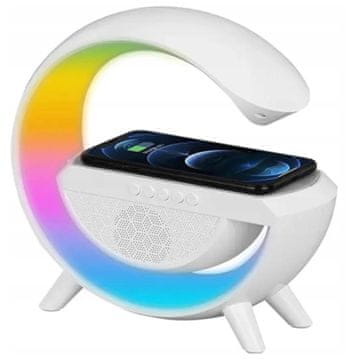 RGB LED LAMPA INDUKTIVNI PUNJAČ ZVUČNIK SAT RADIO BUDILNIK IGRAČKI SAT 15W