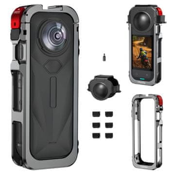 Zaštitni kavez od aluminijskog kućišta za Insta360 X5 + poklopac objektiva